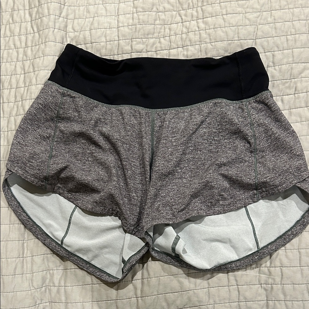 lululemon athletica Black and Gray Athletic Shorts